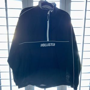 black hollister windbreaker